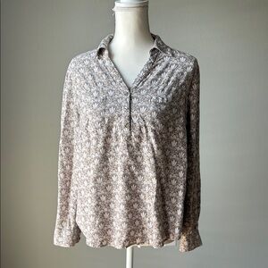 GAP | Cocoa Powder Long Sleeve Blouse